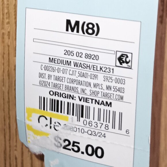 NEW Cat & Jack™ Girls' Varsity Denim Jacket Medium Wash - Picture 6 of 6